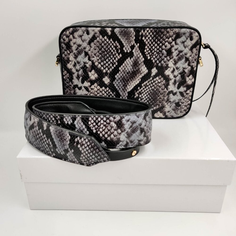 Anine Bing Alice Bag in Cloudy Blue Python - Picture 2 of 10